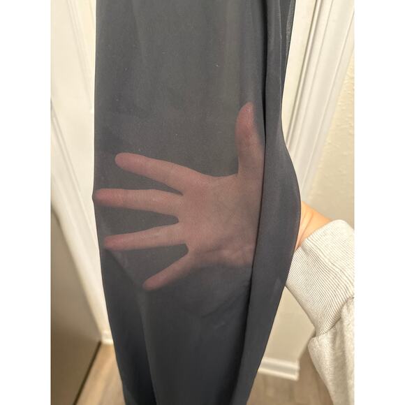 Vintage 90s Victoria's Secrete Black Lace Sheer Slip Maxi Dress Size Small - Picture 6 of 7